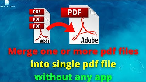 How to merge pdf files || how to combine pdf files into one || pdf merger || in telugu 2020