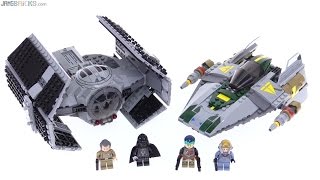 LEGO Star Wars Vader's TIE Advanced vs. A-Wing review! 75150