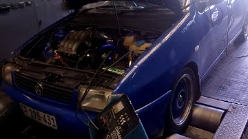 Vw polo in for a dictator management system fit and tune from R2250 first run made 58kws 123nm after
