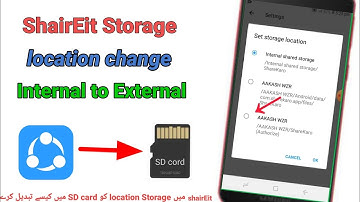 How to change SHAREIT Storage location Internal to External (SD CARD) SharEit SD CARD Location