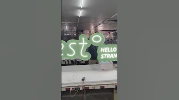 Painted metal shell line luminous character