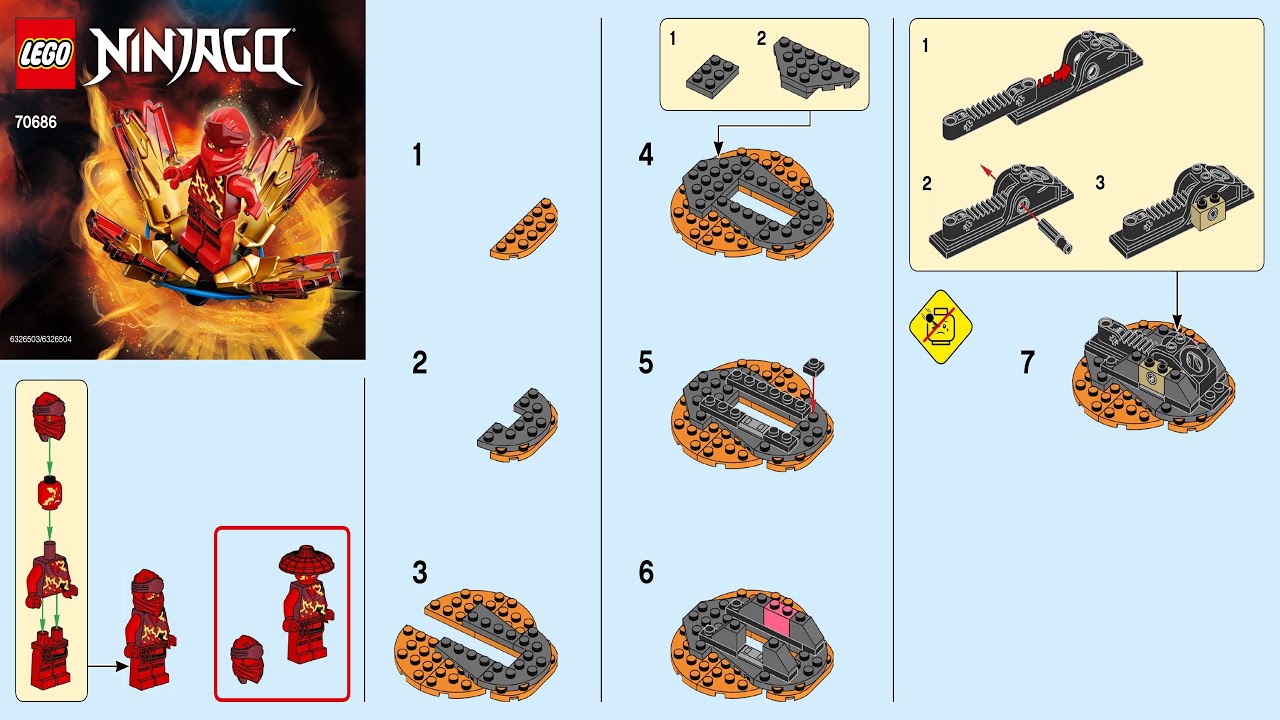 🍀 LEGO instructions 🍀 Ninjago 🍀 70686 🍀 Spinjitzu Burst – Kai