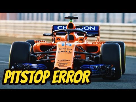 McLaren F1 Pit Stop Blooper - 2018 Catalunya Testing