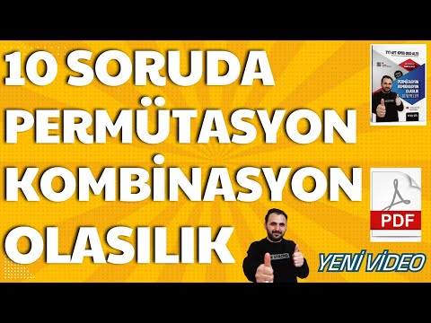 Permütasyon Kombinasyon Olasılık 10 SORUDA +2 NET !!! 2024 MSÜ TYT DGS KPSS ALES