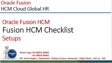 Oracle Fusion HCM Checklist | HCM Checklist Template | Fusion Checklist | Realtime | Placement