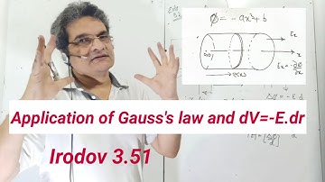 Gauss law and Electric field and potential. Irodov 3.51 Electrodynamics (51)