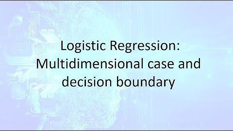 Decision boundary in logistic regression