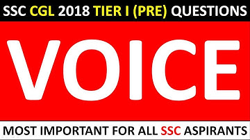 ALL QUESTIONS ON ACTIVE & PASSIVE VOICE FROM SSC CGL 2018 TIER 1 DISCUSSED FOR TIER II MAINS