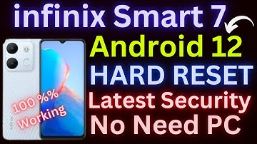 INFINIX SMART 7 (X6515) HARD RESET | INFINIX SMART 7 PIN PASSWORD PATTERN SCREEN LOCK RESET 100%WORK