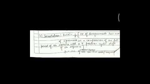 PN sequence: Correlation property and example of a PN sequence generator