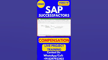 SAP SuccessFactors Compensation Training Online Class 19 29th July 2025 #sapsuccessfactorstraining