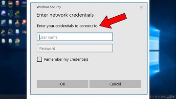 How To Fix Enter Network Credentials Error