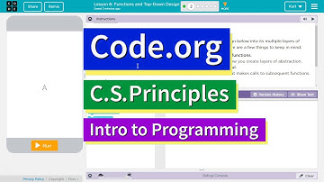 Functions and Top-Down Design Lesson 6.2 Tutorial with Answers Code.org CS Principles