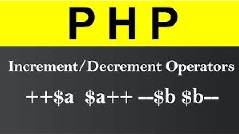 Increment and Decrement Operators tutorial in PHP in Hindi/Urdu|2021