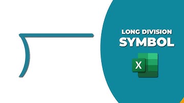 How to insert long division symbol in excel
