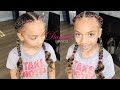 How To: 2 Braids with curly ends | Kids Braids|