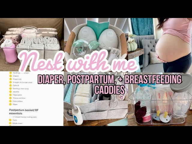 NEST WITH ME, POSTPARTUM BASKET, BREASFEEDING BASKET, DIAPER CADDY