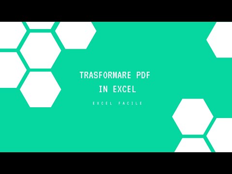 Video: Come posso convertire il file Excel in conteggio?