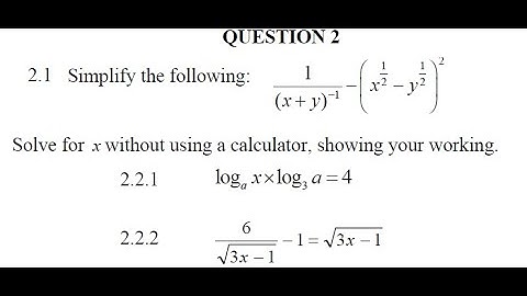 MATHEMATICS N3 SIMPLIFY and SOLVE for x APRIL 2020 QUESTION 2 @mathszoneafricanmotives