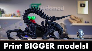 GIANT 3DPrinted Alien! How to chop up BIG models for 3d printing!