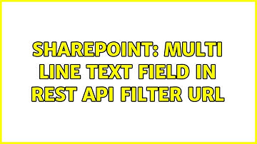 Sharepoint: Multi line text field in REST API filter url