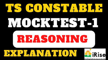 TS-CONSTABLE Prelims MockTest-1 Reaasoning  Explanation