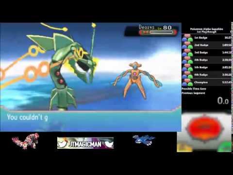 pokemon alpha sapphire mega rayquaza vs deoxys youtube
