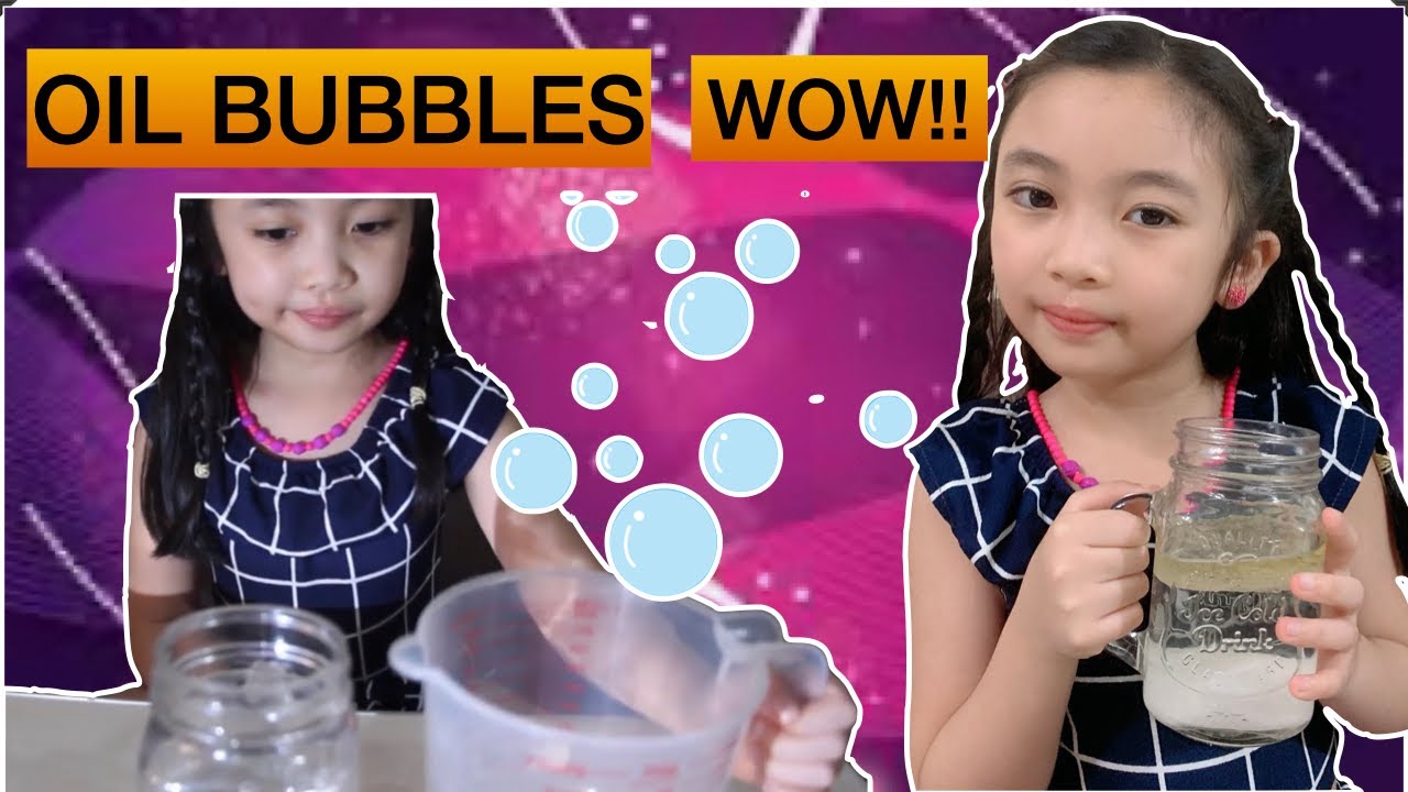 Sofia Kristen Educational Vlog on How To do Oil Bubbles / Diy Science