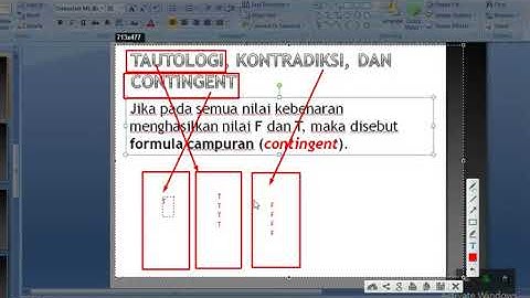 Vidio 1 : Proposisi MajemukTautologi logika informatika Budi Ariadi FTI UIR