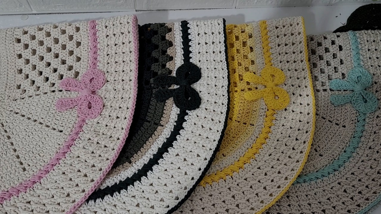 Tapete de Crochê Oval Delicado com Detalhe em Laço | Passo a Passo Fácil