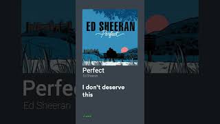 Ed Sheeran- Perfect| #lyrics #shorts #perfect #edsheeran