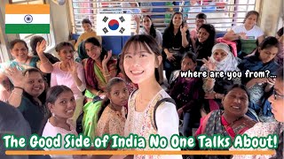 Korean girl try The most safest local train in India 🇮🇳 ❤️🇰🇷