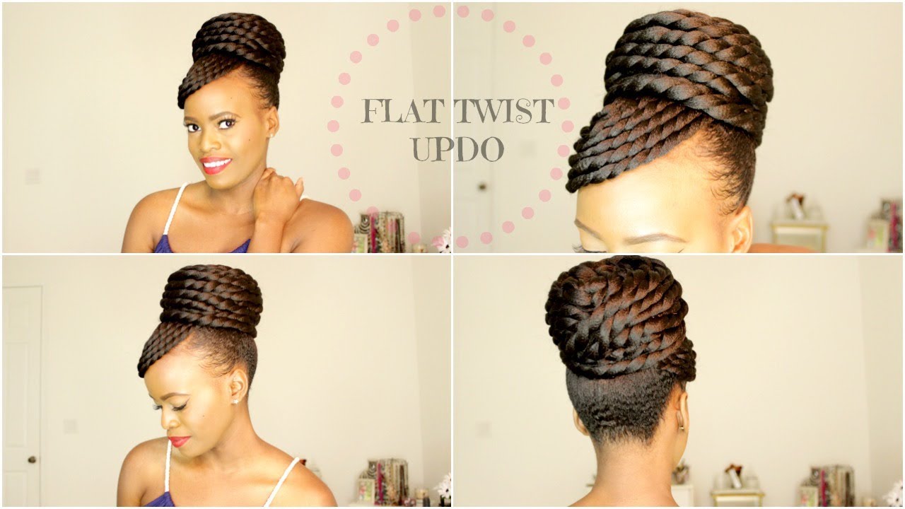 FLAT TWIST UPDO Protective Style YouTube