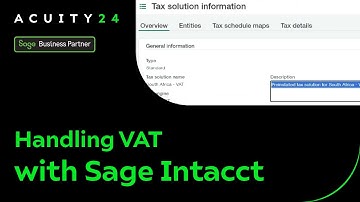 Handling VAT with Sage Intacct