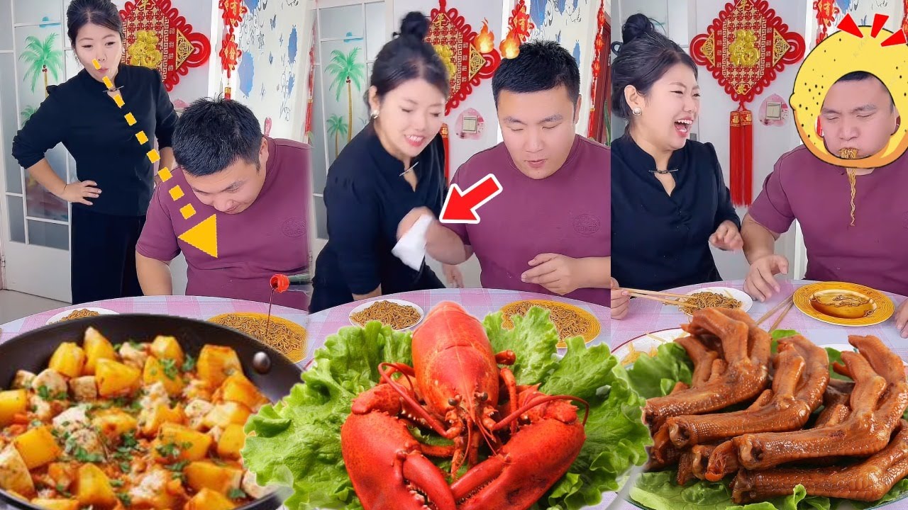 蠢老公在自己碗里放酱油到底打得什么算盘？没想到我没有上当，老公只能忍着全部吃光太有趣了