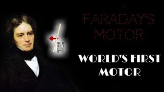 world simplest faraday motor. || WORLD'S FIRST MOTOR || Flemming's right hand rule
