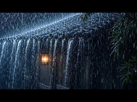 No Ads Rain Sounds for Sleeping - ASMR Rainstorm on Tin Roof to Calm Stress and Anxiety