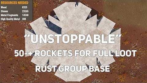 "Unstoppable" Rust Group Base | 50-+ Rockets | Unlootable Loot Rooms