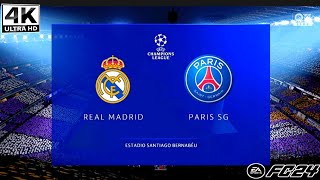 EA Sport FC 24 | Real Madrid Vs PSG | Uefa Champions League Gameplay | 23/24 ( 4K 60Fps ) PS4™ :