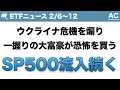 【ETF】ウクライナ危機を煽り 一握りの大富豪が恐怖を買う S&P500流入続く