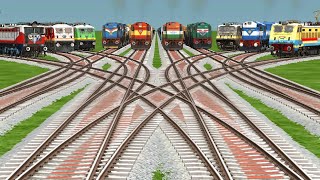 Diesel And Electric Engine | At Crossing Train Run 🏃‍♀️ Super Fast Express | train sim world 4