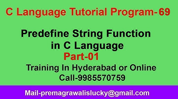 string functions in c programming |Program-69 | C Programming Tutorials for Beginner