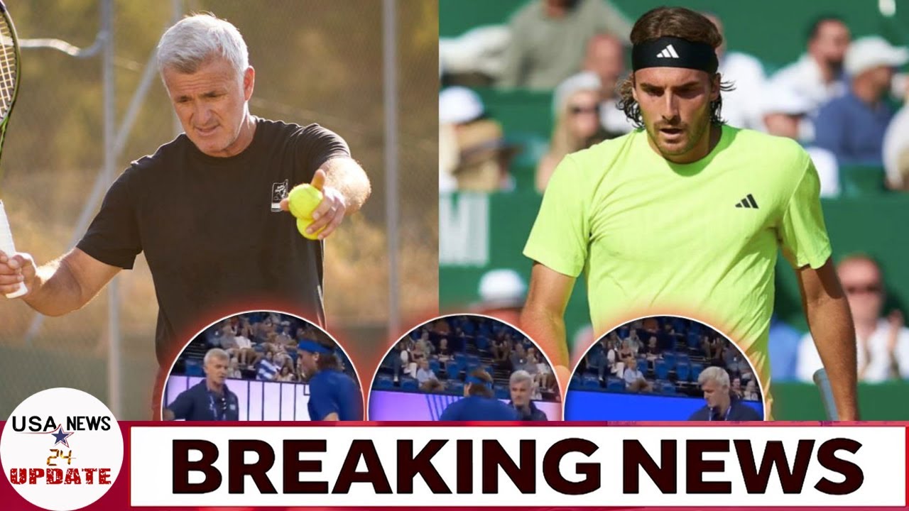 Стефанос Циципас проигнорировал жест "дай пять" от своего отца и тренера Апостолоса во время матч...