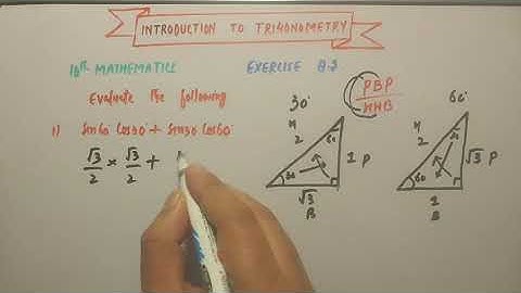 Introduction to trigonometry#10th mathematics#ex 8.2 qno 1 part(i)