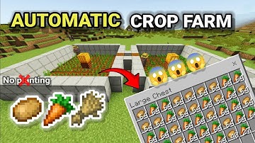 NEW ! Easy Automatic Crop Farm Minecraft PE/Bedrock/Java 1.21+ & 1.22 (2025) || Minecraft food farm