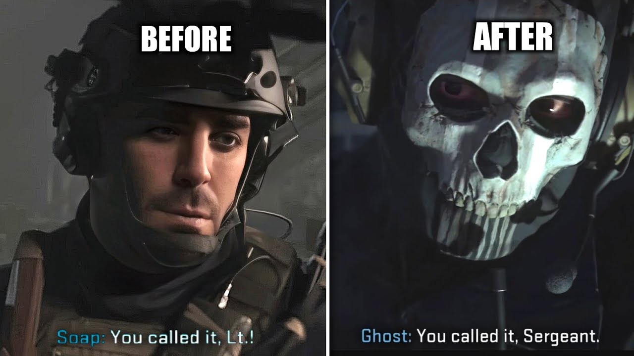 MW2] Ghost going from Soap's subordinate in the OG to his superior