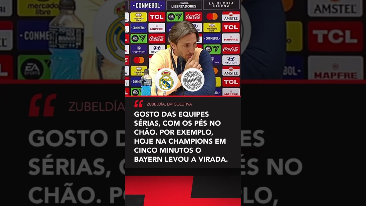 Zubeldía citou Real Madrid e Bayern após vitória do São Paulo na Libertadores #shorts