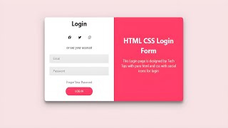 How to Create a Login Page Using HTML and CSS (Step-by-step Guide)