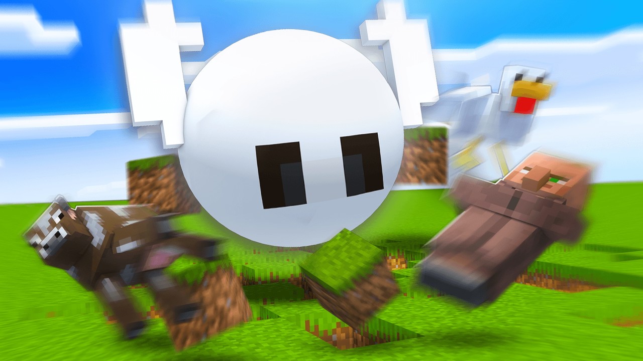 Me CONVERTÍ en BOLA y Destruí TODO MINECRAFT