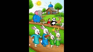 Bunny Family Eid Prayer | Eid al-Fitr Coloring Page Printable